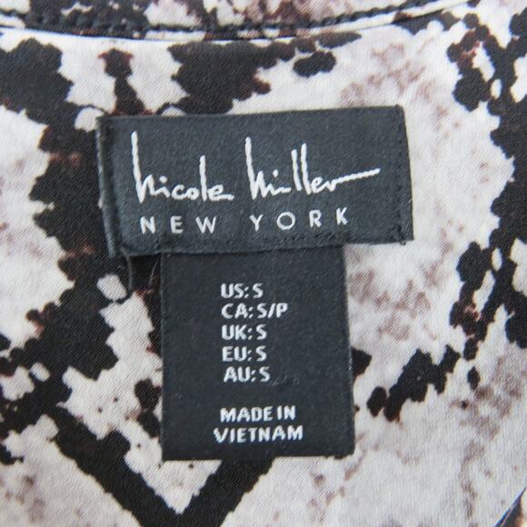 Nicole Miller Snake Print Python High Neck Sleeveless Midi Dress Casual Small - Picture 3 of 7